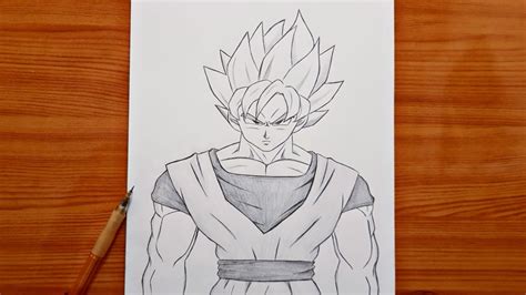 goku super saiyan drawing|goku easy drawing step by.